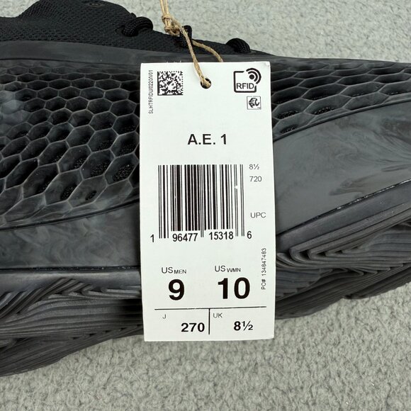 Adidas AE 1 Men 9 Shoe Grey Black Ascent Pack Anthony Edwards Basketball Sneaker - Picture 8 of 9
